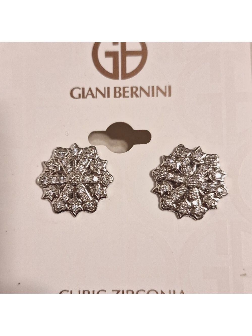 Giani Bernini Cubic Zirconia and Sterling silver earrings 15mm NWT $125 retail